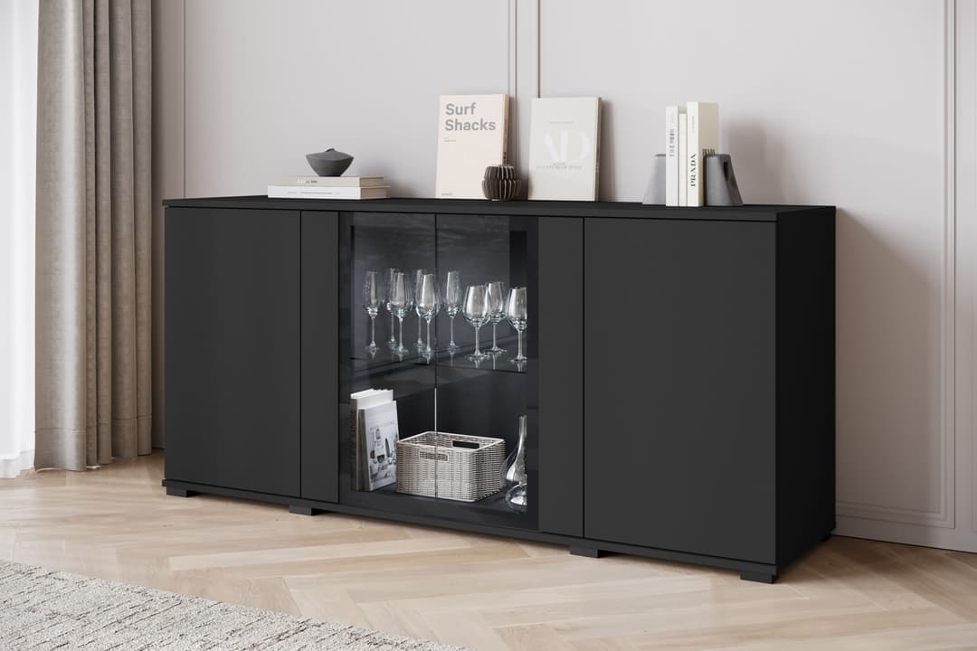 Home affaire Sideboard Caro | Schwarz