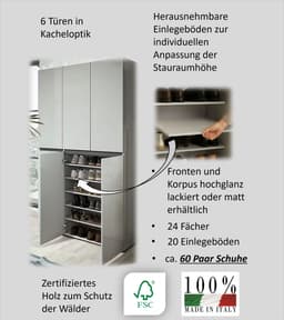 Home affaire Schuhschrank MISTER | Grau