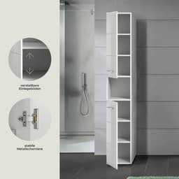 welltime Stauraumschrank Florenz | Weiß