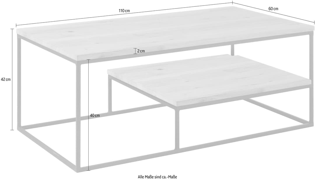 Stolkom Sp.z.o.o. Couchtisch Thore 2 | Holztöne