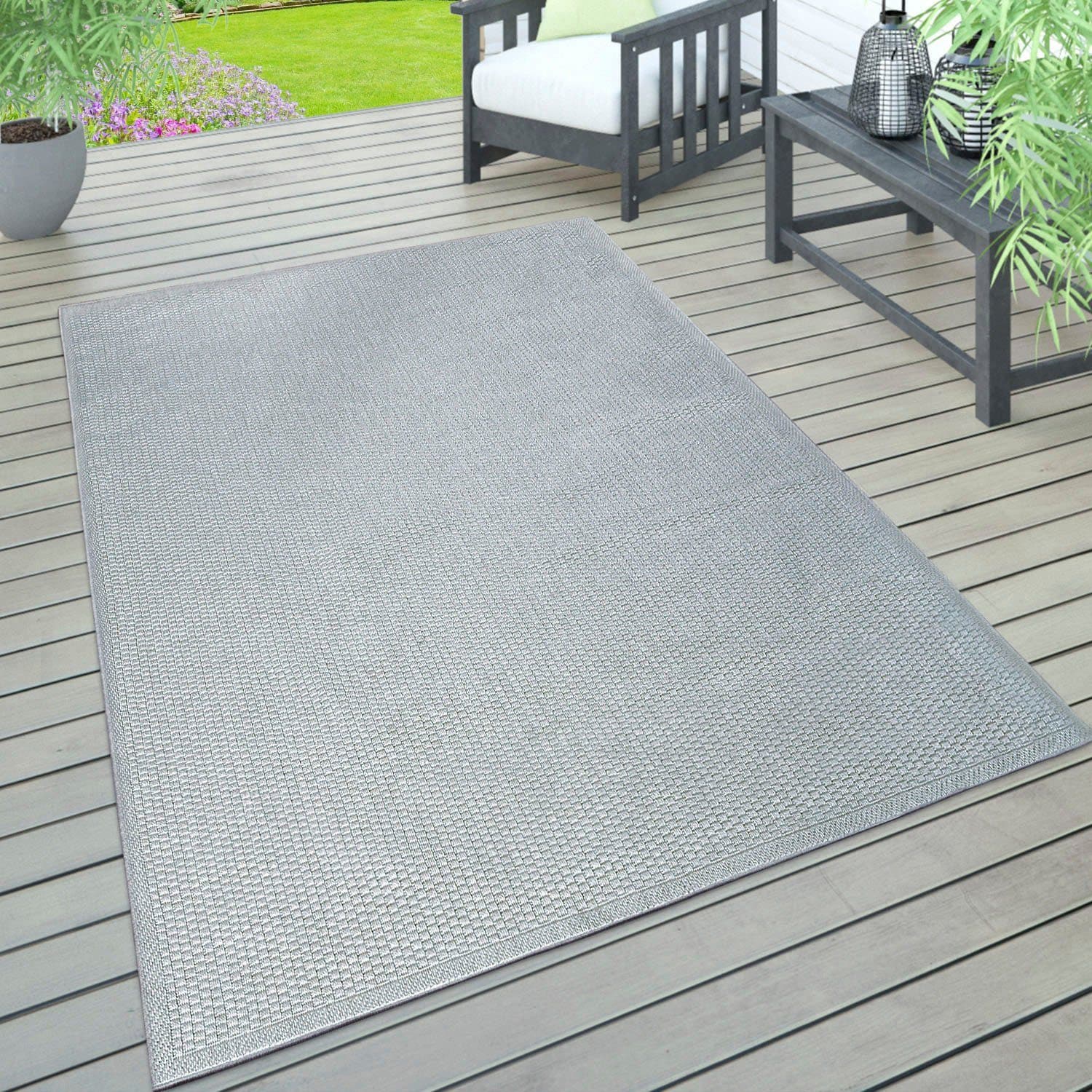 Paco Home Teppich Timber 125 | Grau