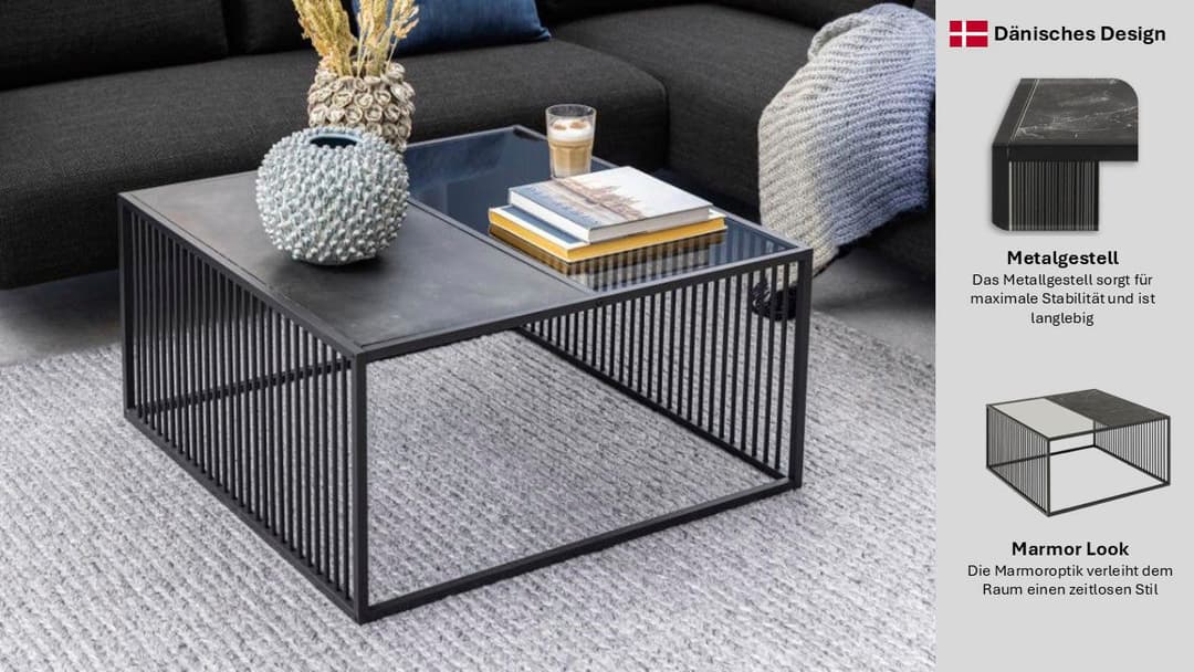 ACTONA GROUP Couchtisch Strington | Schwarz