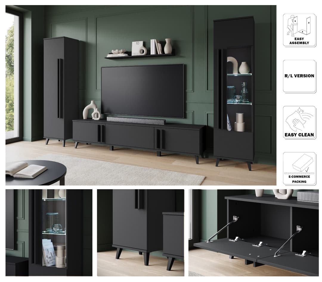 Home affaire Wohnwand Helsinki | Schwarz