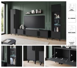 Home affaire Wohnwand Helsinki | Schwarz