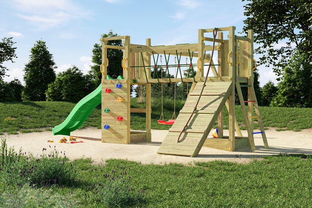 FUNGOO Spielturm Maxi Funny Exposure | Holztöne