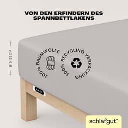 Schlafgut Spannbettlaken EASY JERSEY | Grau