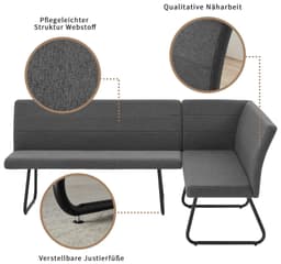 OTTO home Eckbankgruppe Stevian | Grau