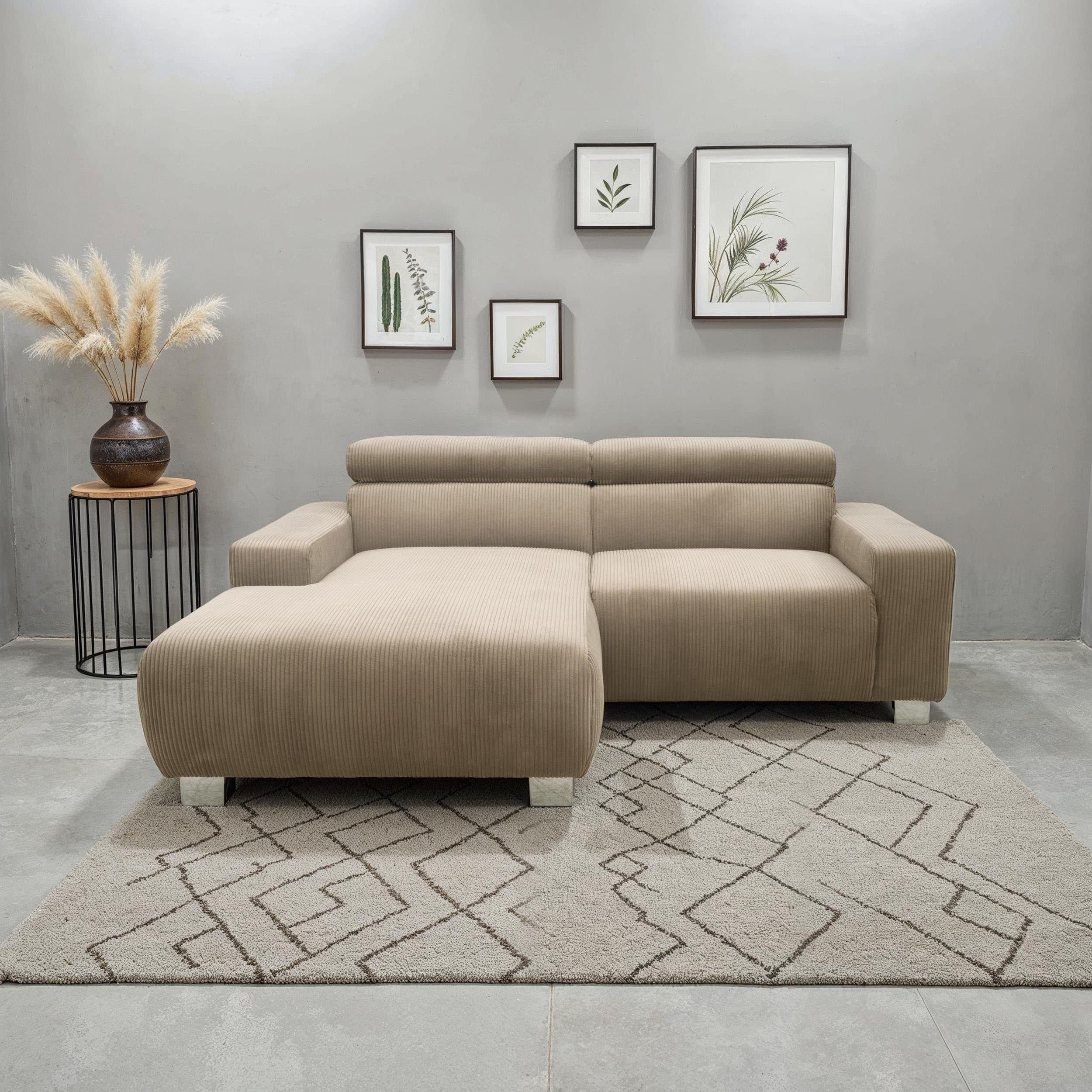 DOMO collection Ecksofa 100030 | Beige