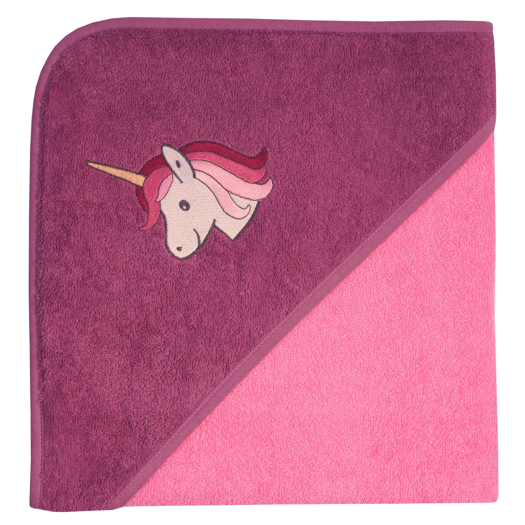 Wörner Kapuzenhandtuch Einhorn | Pink
