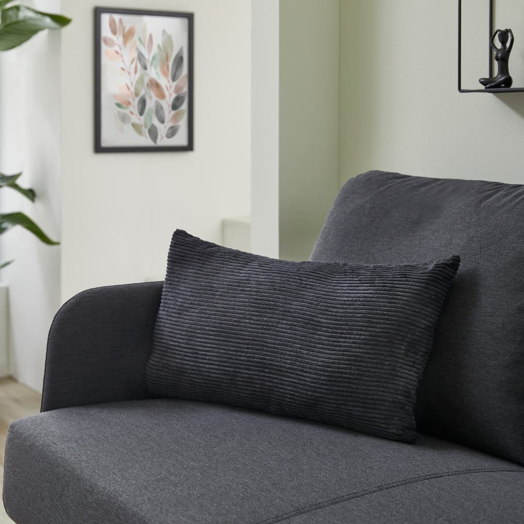 Andiamo Dekokissen Cord Kissen Emy | Schwarz