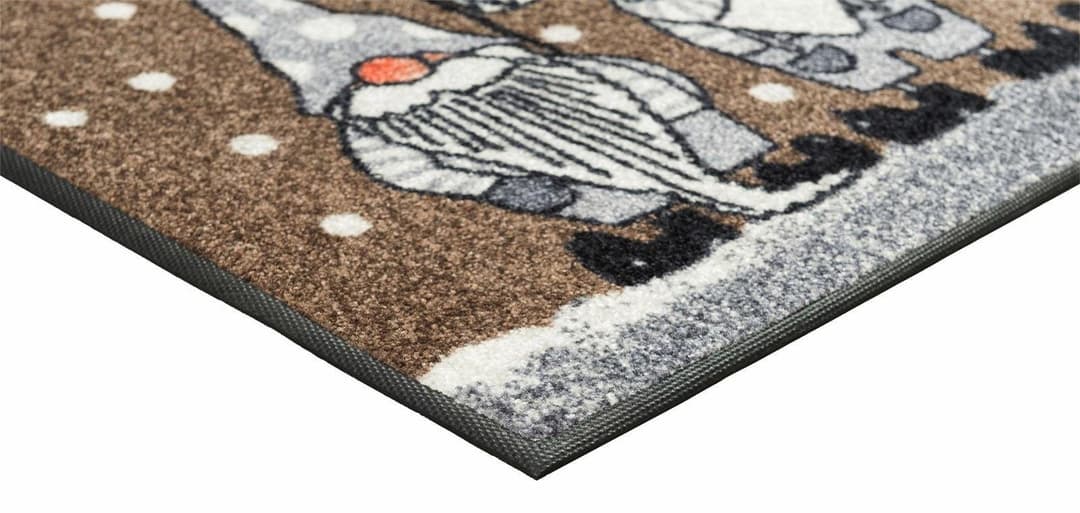 wash+dry by Kleen-Tex Winterzwerge Fußmatte | Braun