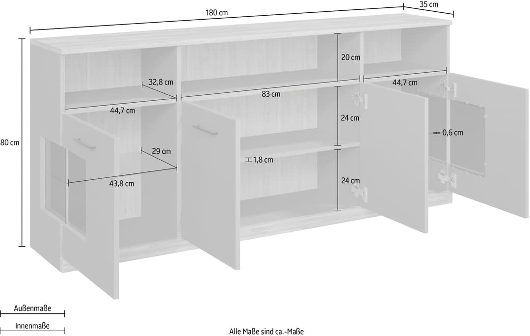OTTO home Sideboard Ribe | Braun