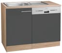 OPTIFIT Spülenschrank Kalmar | Braun