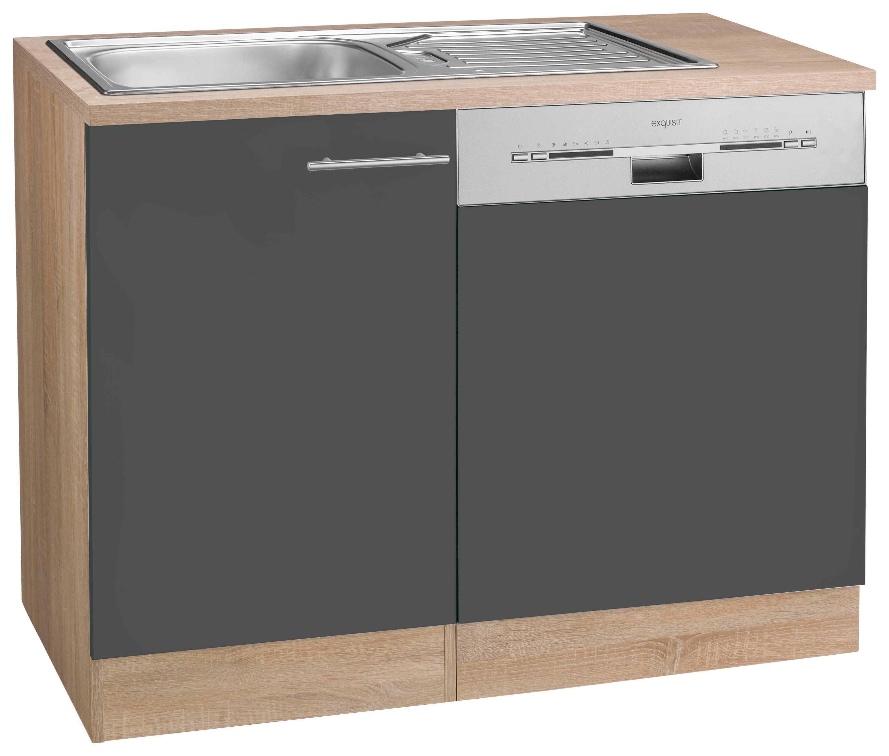 OPTIFIT Spülenschrank Kalmar | Braun