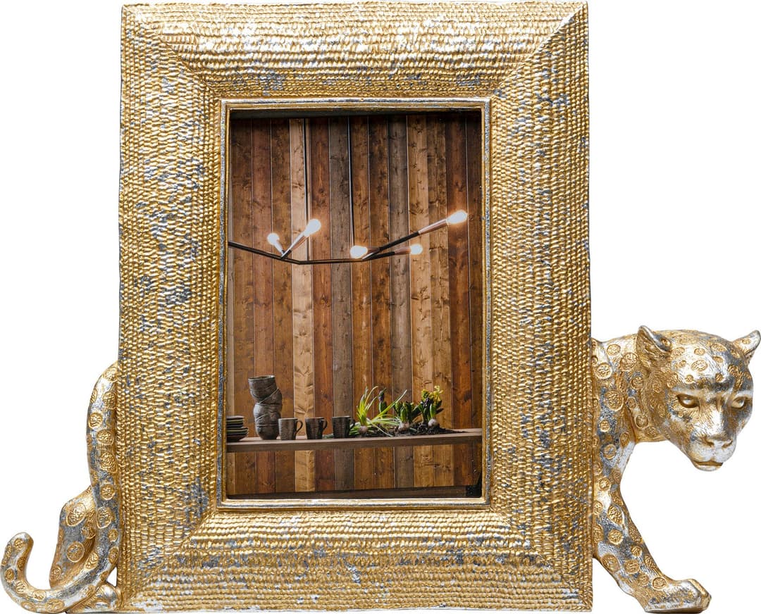 Kare Design Einzelrahmen Bilderrahmen Leopard | Gold