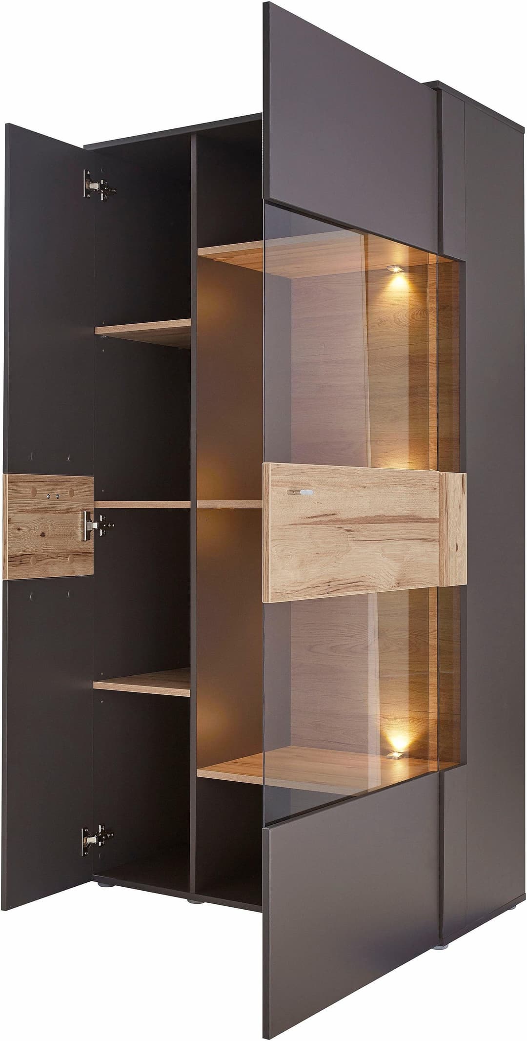 FORTE Vitrine Como Highboard | Braun