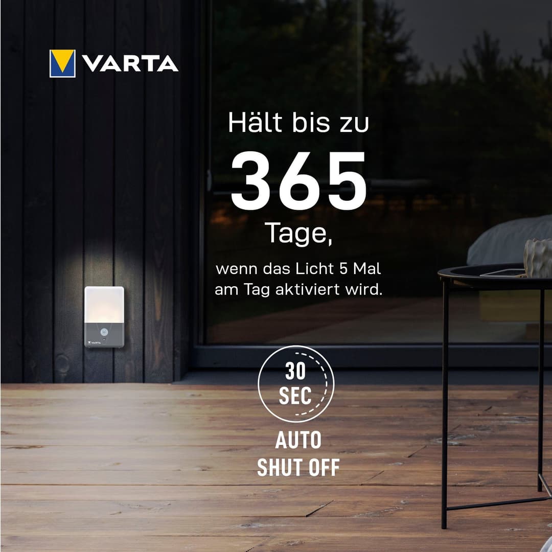 VARTA Motion Sensor Outdoor Night Light | Grau