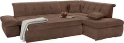 DOMO collection Ecksofa NMoric | Braun