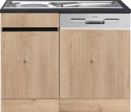 OPTIFIT Spülenschrank Roth | Holztöne