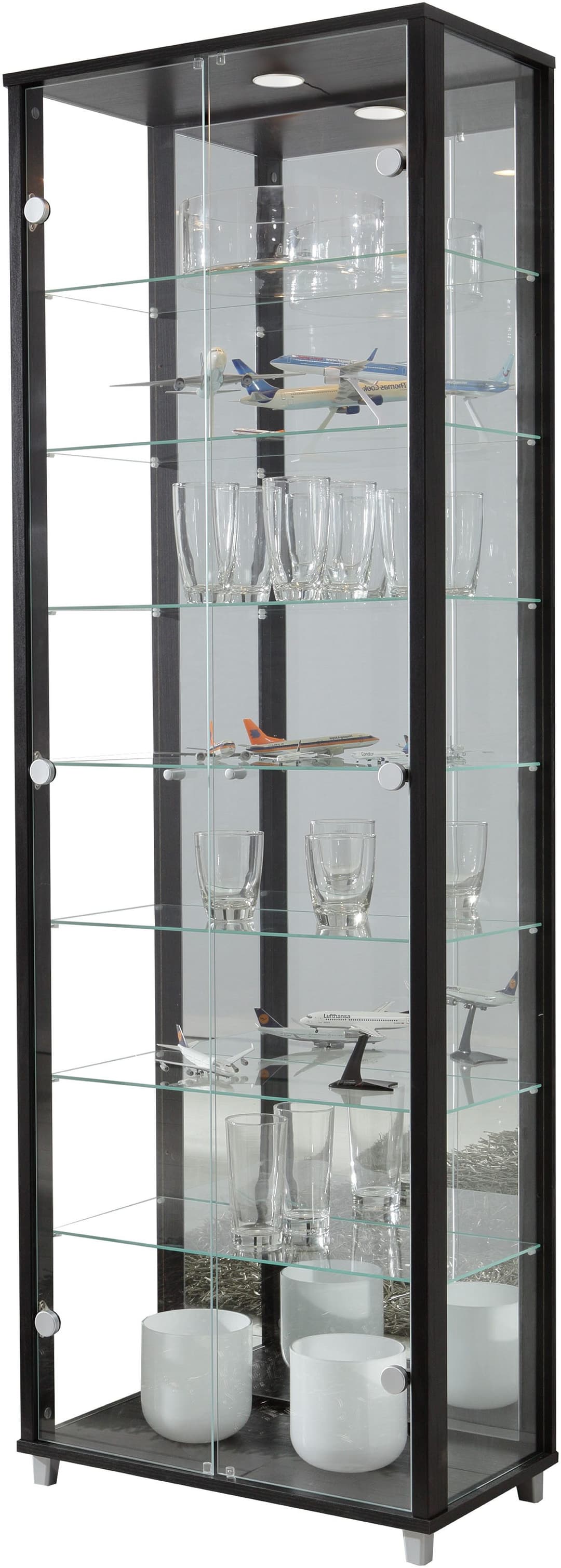fif möbel Vitrine OPTIMA | Schwarz