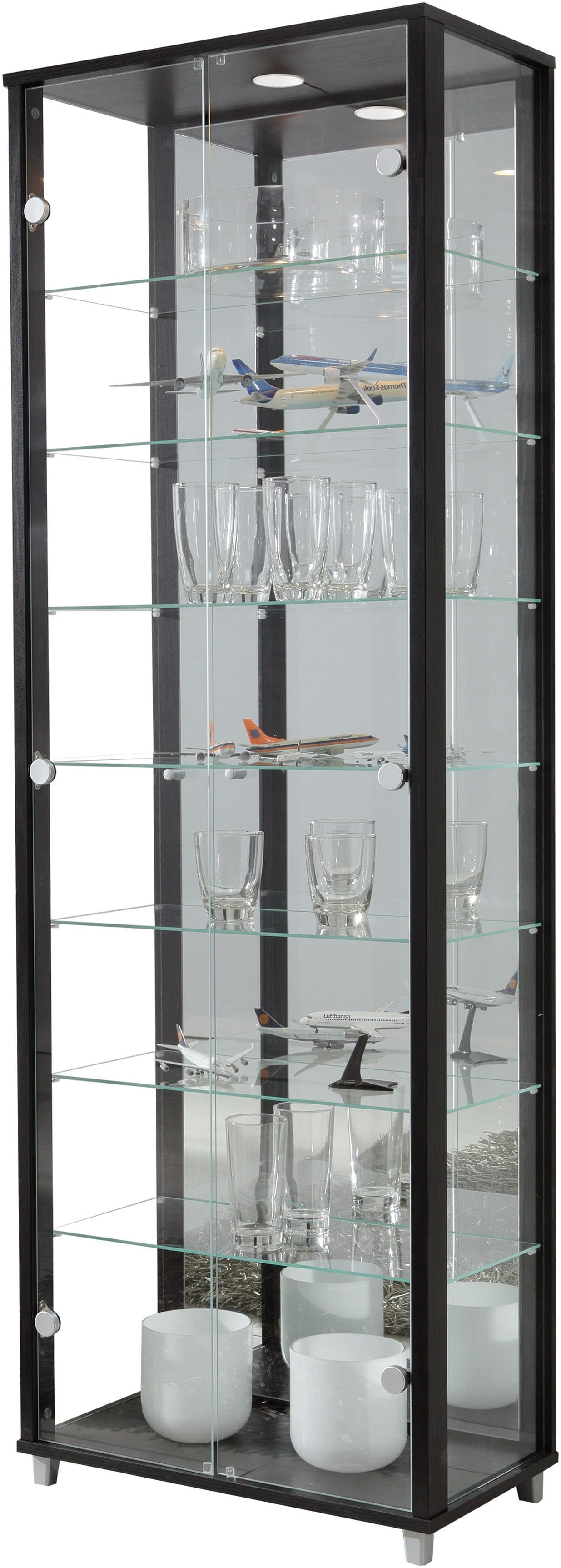 fif möbel Vitrine OPTIMA | Schwarz