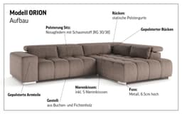 COTTA Ecksofa Orion L-Form | Beige
