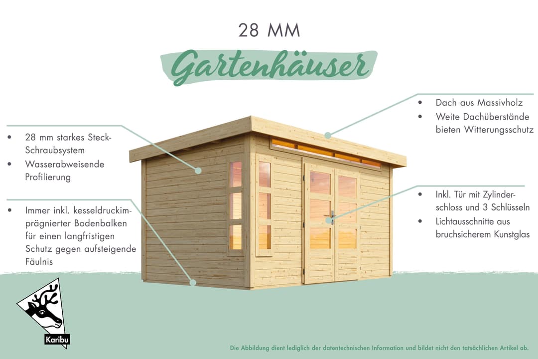 Karibu Gartenhaus Tarmstedt 6 | Grau