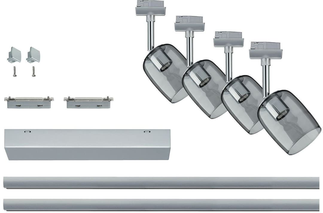 Paulmann URail Set G10 Blossom Rauch Chrom matt | Silber