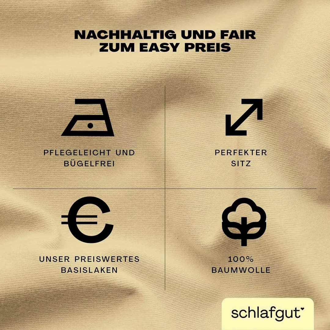 Schlafgut Spannbettlaken EASY JERSEY | Gelb