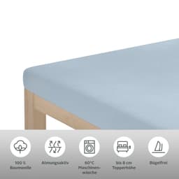 OTTO home Spannbettlaken Physalis Topper COMFORT | Blau