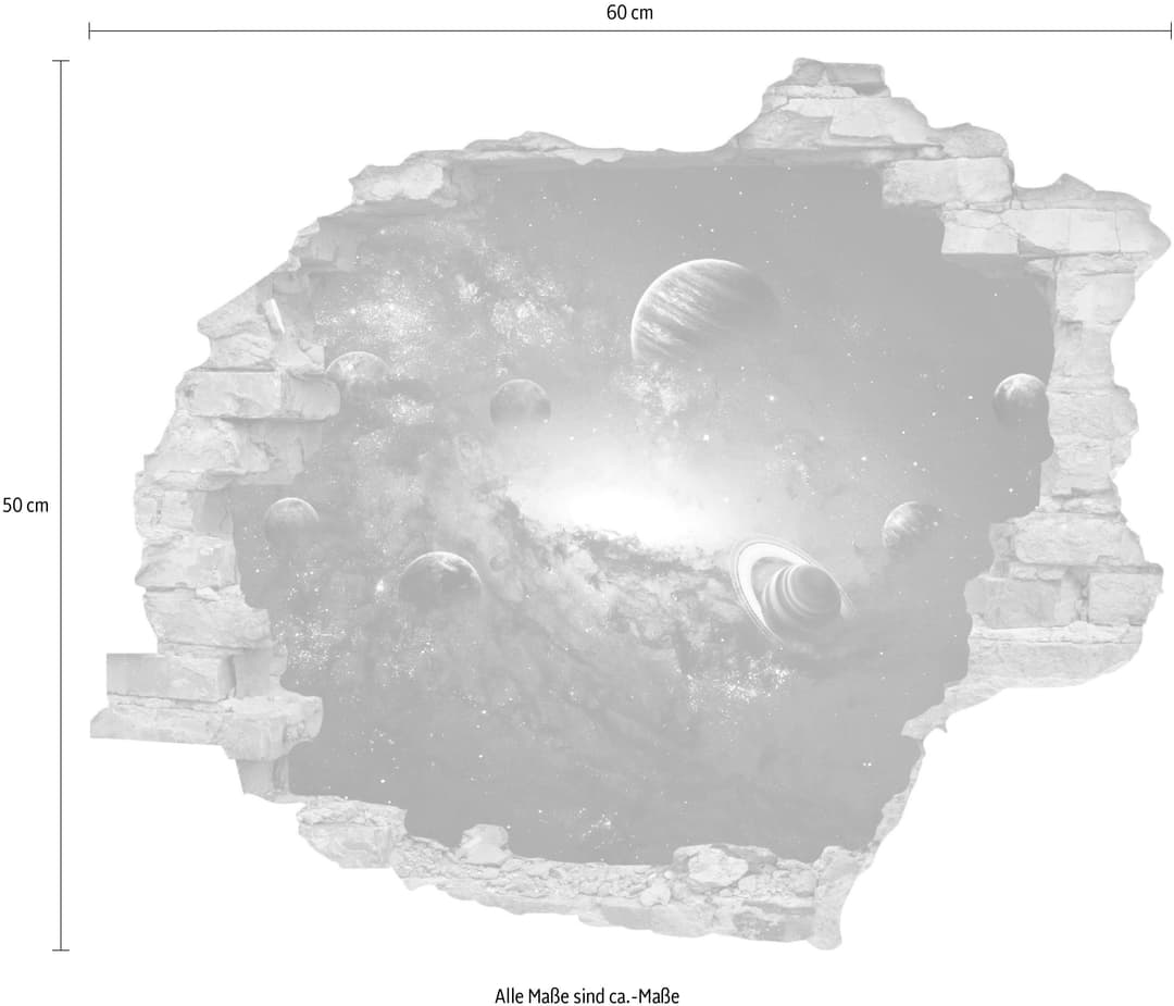 queence Wandtattoo Planeten | Mehrfarbig