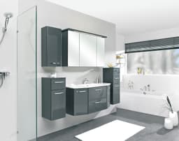 Saphir Quickset 327 Badmöbel-Set | Schwarz