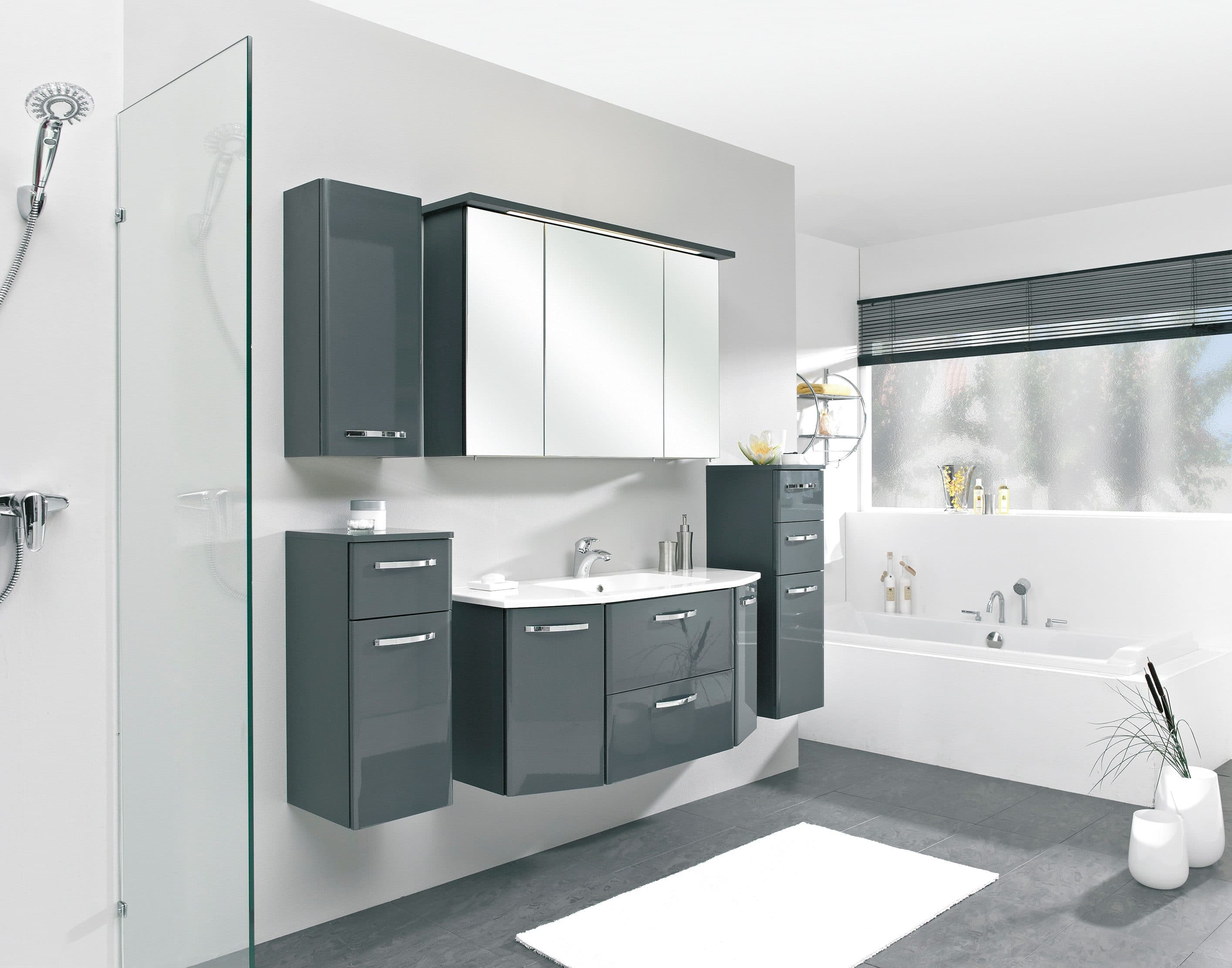 Saphir Quickset 327 Badmöbel-Set | Schwarz
