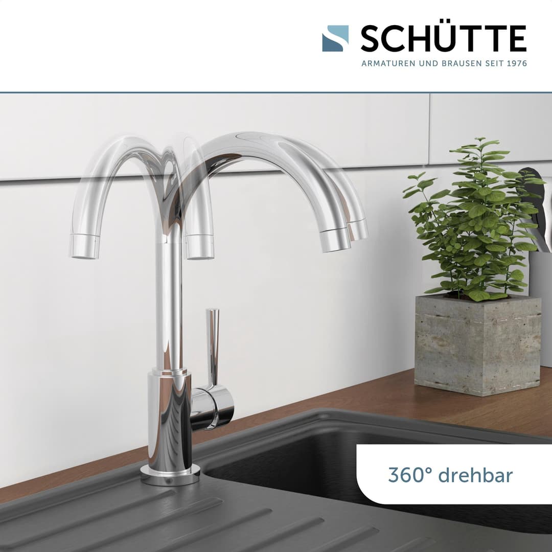 Schütte Cornwall Niederdruck Spültischarmatur | Silber