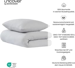 uncover by SCHIESSER Bettwäsche Lennox | Grau