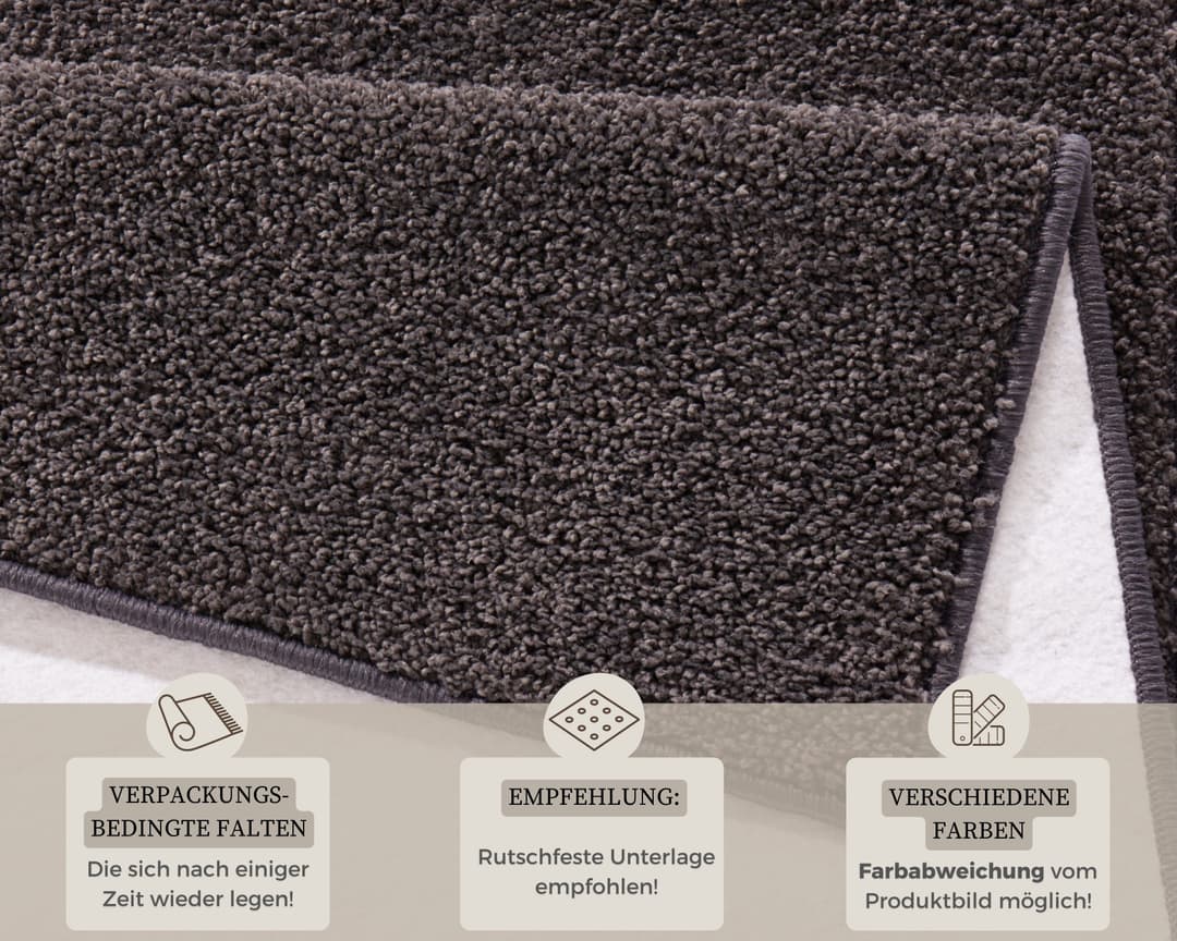 HANSE Home Teppich Pure 100 Kurzflor | Grau
