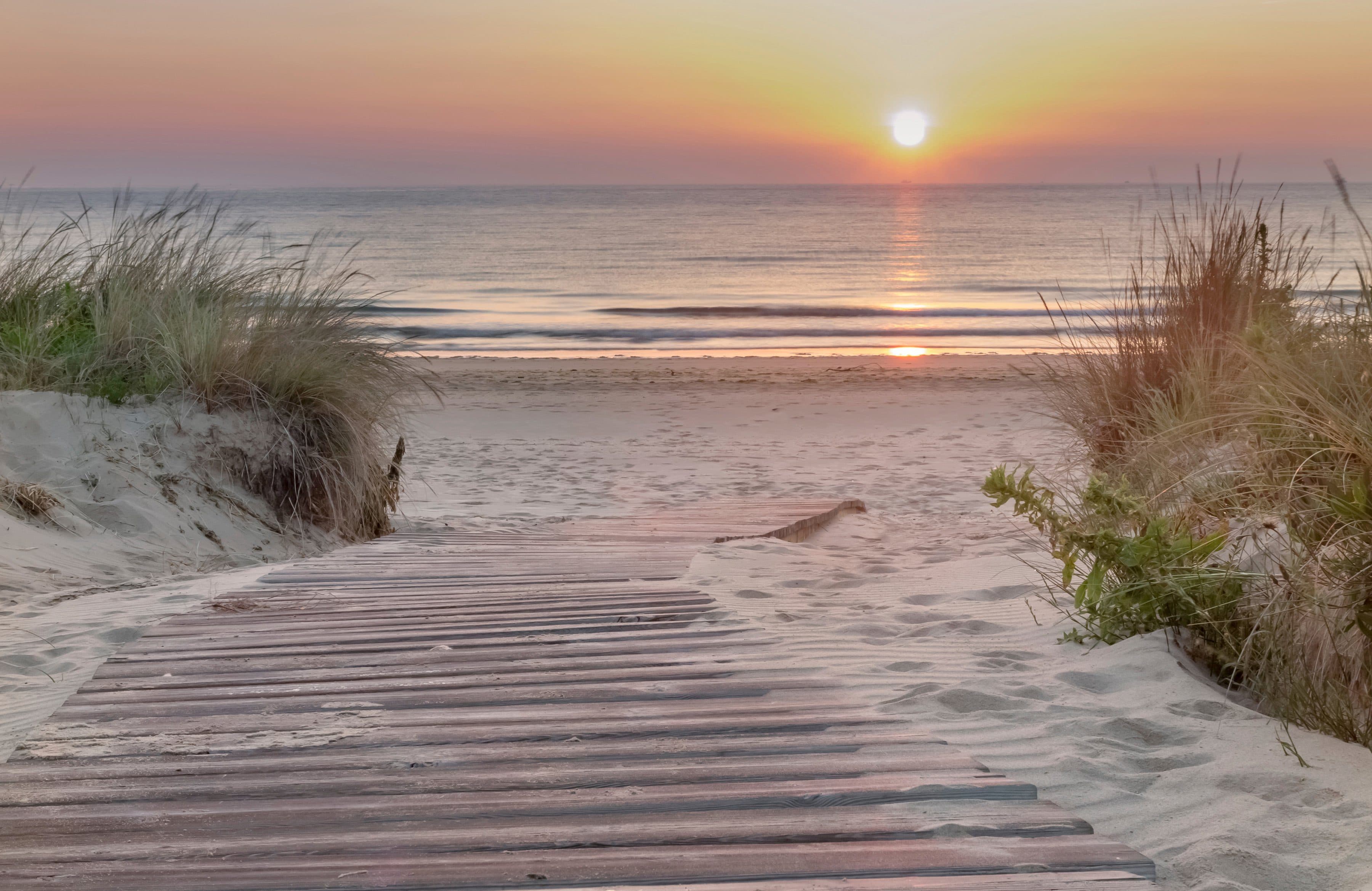 Papermoon Fototapete DÜNEN-NORDSEE STRAND SONNENUNTERGANG MEER NATUR