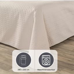 IBENA Tagesdecke Sonio | Beige