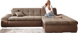 DOMO collection Ecksofa Moric | Braun