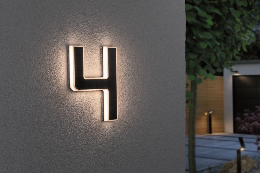 Paulmann Solar Hausnummer Leuchte | Schwarz