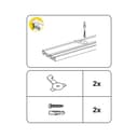 GARDINIA Gardinenstangenhalter Deckenträger 3-läufig | Silber 3
