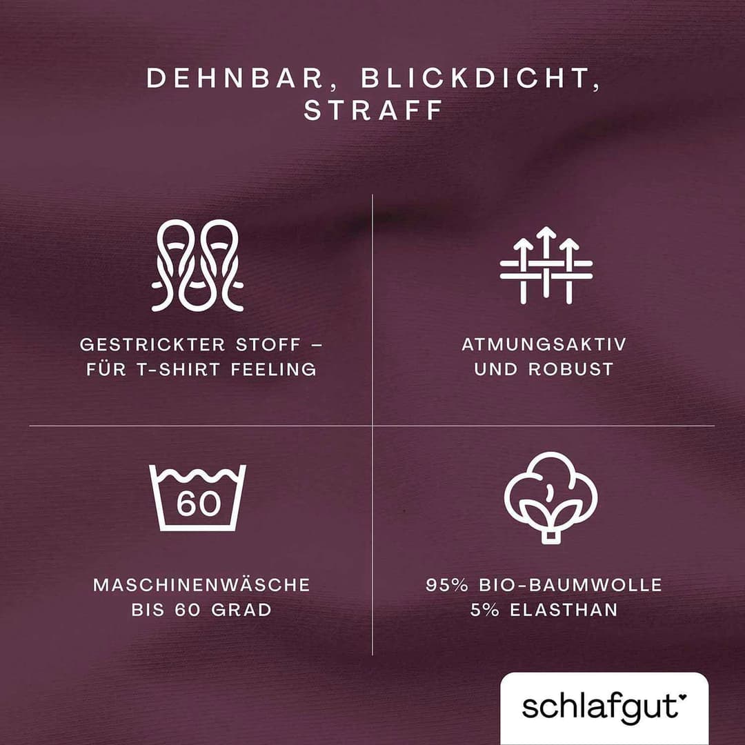 Schlafgut Spannbettlaken PURE Bio-Baumwolle | Lila