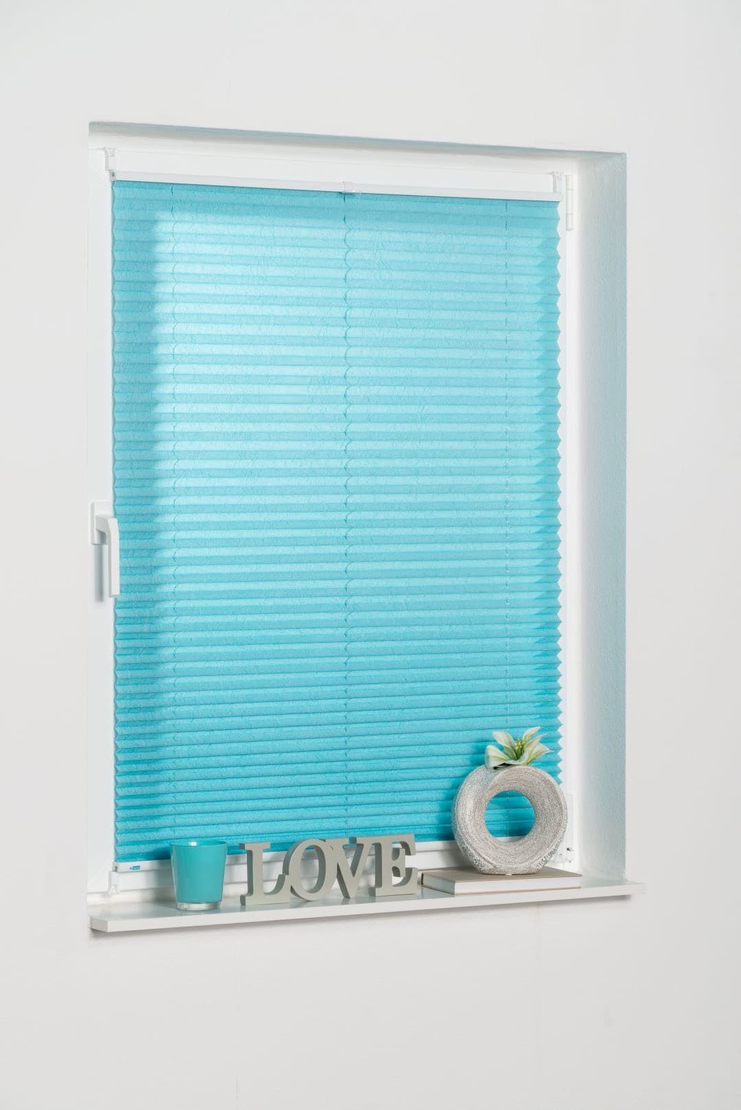 K-HOME Plissee Klemmfix Pisa | Blau