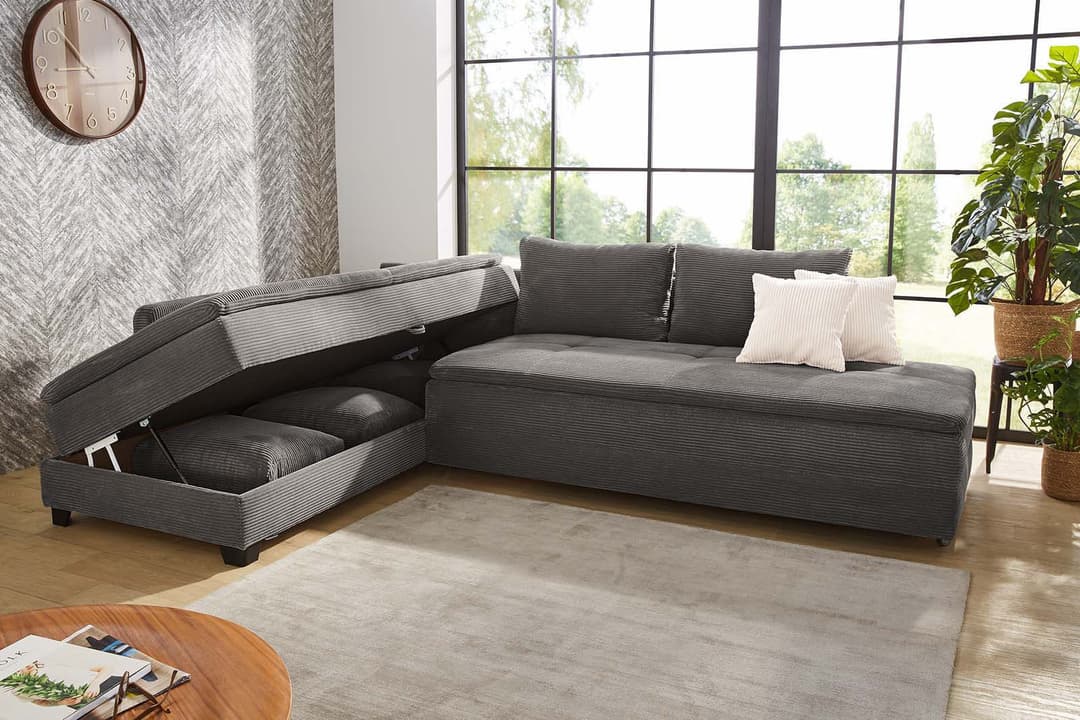 Jockenhöfer Gruppe Ecksofa Madrid | Grau