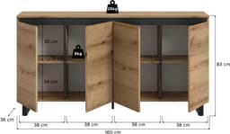Home affaire Sideboard TOMA | Holztöne