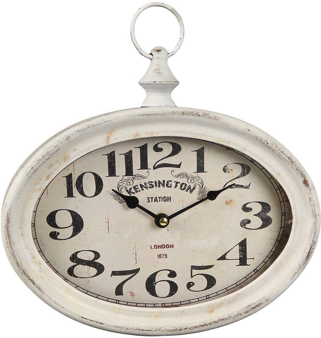 Ambiente Haus Wanduhr Antikweiss | Weiß