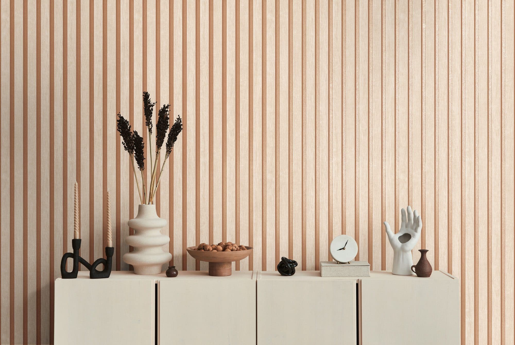 A.S. Création Vliestapete Holzpaneele | Beige