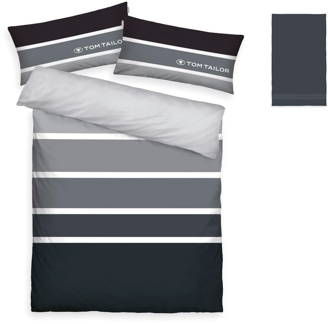 TOM TAILOR HOME Bettwäsche Felix | Grau