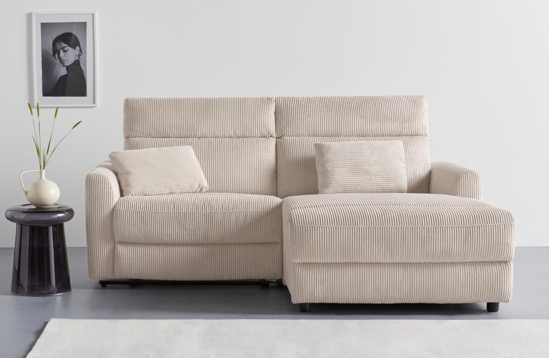 OTTO home Ecksofa JENNA L-Form, 209cm | Beige