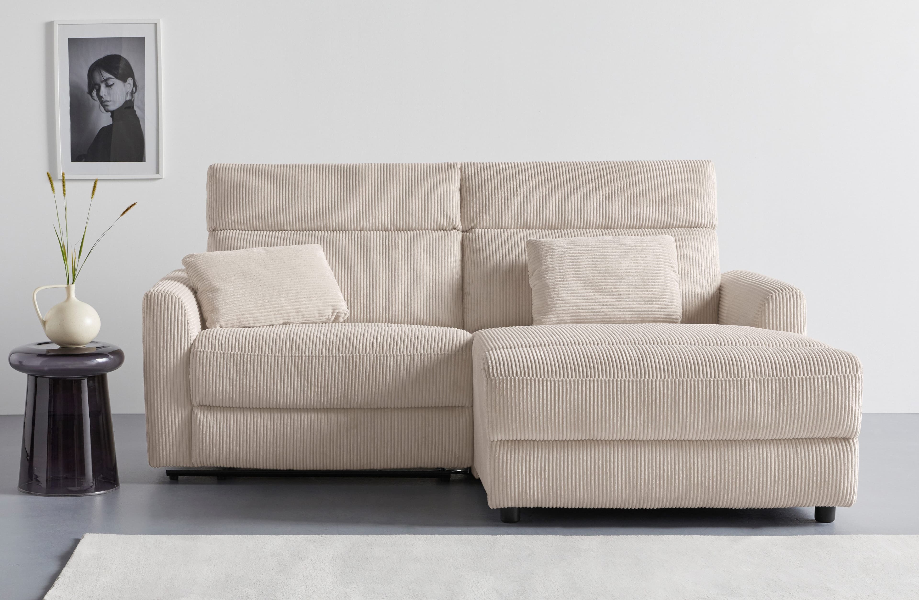 OTTO home Ecksofa JENNA L-Form, 209cm | Beige